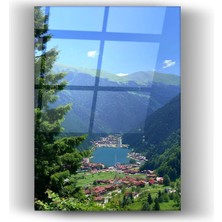 Mgi Design Cam Tablo Trabzon Uzungöl Manzarası - Ev & Ofis Dekorasyonu - Manzara - Doğa