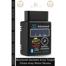 Denguva Obd2 Bluetooth Destekli Arıza Tespit Cihazı Geniş Cihaz Uyumluluğu Araç Motor Okuma
