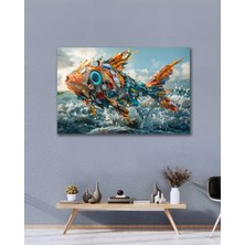 Mgi Design Balık Deniz Doğa Koruma Soyut Cam Tablo Modern Ev Ofis Salon Oda Duvar Dekoru Hediyelik