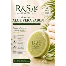 R&S Doğal Kozmetik Aloevera Süngerli Sabun | Nemlendirici Bakım, Yoğun Köpük ve Ferahlık 100 gr