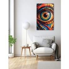 Mgi Design Kozmik Göz – Renklerin Patlamasıyla Uyanış Cam Tablo