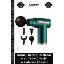 Carlburn Darbeli Şarjlı Mini Masaj Aleti Type-C Şarjlı | 6 Kademeli | Sessiz | Sporcu Masaj Cihazı