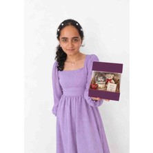 Rass Asetat Hediye Kutusu (Katlanabilir-Pratik Kurulum) Mürdümküçük Boy;12*12*13,5cm 1ADET