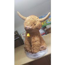BNG STR Oyuncak Peluş Sevimli Uyku Arkadaşı Dev Boy Boynuzlu Boğa Ördek 90 cm