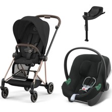 Cybex Mios Travel Sistem | Rosegold Sephia Black & Aton Bazalı Volcano Black