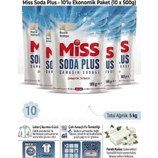 Miss Soda Plus Optik Etkili Beyaz Sabunlu El ve Matik Çamaşır Sodası 500 gr × 10 Adet