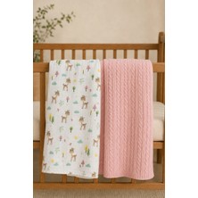 Vanilya Gift And More %100 Pamuk Yenidoğan Bebek Müslin Örtü ve Battaniye Seti | Oeko-Tex Sertifikalı