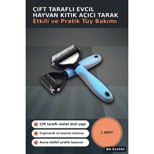 SHC4200 Çift Taraflı Evcil Hayvan Kıtık Açıcı Tarak - 1 Adet, Tüy Bakımı BX-313454