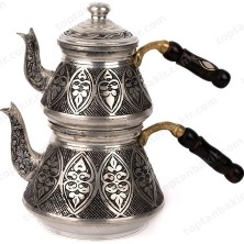 Zinnunbakır Bakır Selçuk El Oyması Eskitme Çaydanlık 01