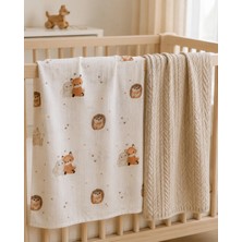 Vanilya Gift And More %100 Pamuk Yenidoğan Bebek Müslin Örtü ve Battaniye Seti | Oeko-Tex Sertifikalı