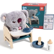 SHC4200 Işıklı Kalpli 28 cm Etkileşimli Peluş Koala Bebek - 1 Adet, Duygu Gösteren Oyuncak BX-313303