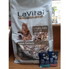 LaVital La Vital Kısırlaştırılmış Yetişkin Kedi Maması Kuzu Etli 12 Kg+20 Adet Felix Tonbalıklı&somonlu Karışık Kedi Yaş Mama