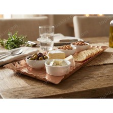 Zinnunbakır El Yapımı Bakır Tepsi –dövme Desenli, Dikdörtgen Sunum Tepsisi. 32 × 12 cm