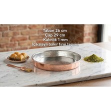 Zinnunbakır Bakır Baklava / Börek / Fırın Tepsisi, 26 Taban, 29 Çap, 1 mm Kalınlık
