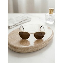 Latte Flott FG0086 C1 Gold / Siyah Çift Köprülü Metal Erkek Güneş Gözlüğü