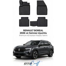 Otocraft Renault Boreal (2026 ve Sonrası) Araca Özel 4d Karbon Havuzlu Oto Paspas Full Set 5 Parça