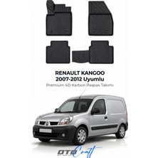 Otocraft Renault Kangoo (2007-2012) Araca Özel 4d Karbon Havuzlu Oto Paspas Full Set 5 Parça