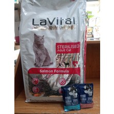 LaVital La Vital Kısırlaştırılmış Yetişkin Kedi Maması Somonlu 12 Kg+20 Adet Felix Tonbalıklı&somonlu Kedi Yaş Mama