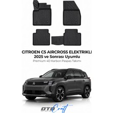 Otocraft Citroen C5 Aircross Elektrikli (2025 ve Sonrası) Araca Özel 4d Karbon Havuzlu Oto Paspas Full Set 5 Parça