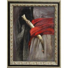 Tokyo Sanat Kırmızı Kuşak – Baskı Üzeri Yağlı Boya Tablo (Çerçeve Dahil)