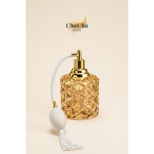 ChaCha Home Prisma | Kristal Cam Dekoratif Parfüm Şişesi - Makyaj Masası Aksesuarı - Dekoratif Obje - 11X6 cm