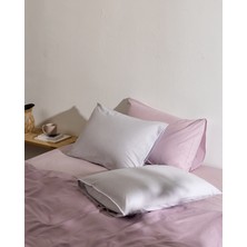 Madame Coco Marion %100 Pamuk 2'li Yastık Kılıfı - Gri/beyaz
