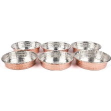 Zinnunbakır Bakır Tabak Kahvaltılık Çerezlik 6'lı Set 11.5 cm