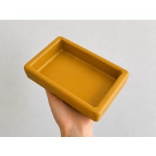Motto Ticaret Dikdörtgen Model Beton Kedi Köpek Mama ve Su Kabı 18 x 10,5 x 4,5 cm - Bronz