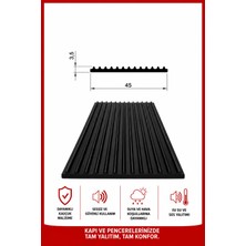 MAKPLASTİK FİTİL PROFİL A 226 Merdiven Basamak Şerit ve Dekorasyon Fitili 10 Metre Siyah