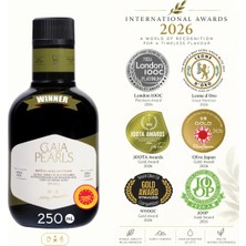 Gaia Pearls Yeşil Seri 250 ml Milas Memecik Erken Hasat Soğuk Sıkım Zeytinyağı Dengeli Meyvemsi %0.2 Asit