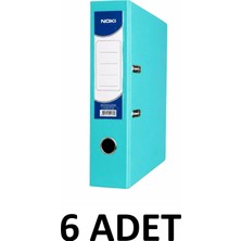Noki 6 Adet A4 Geniş Plastik Klasör