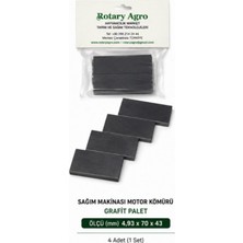 Rotary Agro Sağım Makinası Motor Kömürü 4,93 × 70 × 43MM