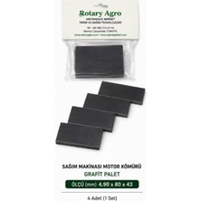 Rotary Agro Sağım Makinası Motor Kömürü  4,90 × 80 × 43MM