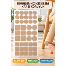 Open City 42 Adet Karma Boy Yapışkanlı Mobilya Keçesi Sandalye Masa Koltuk Altı Parke Koruyucu