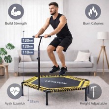 Brf Store Buradabulabilirsin Leyaton Profesyonel 135 cm Delux Tutmalı Step Trambolin, Siyah, Çocuk/yetişkine U