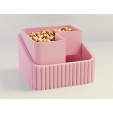 Brf Store Buradabulabilirsin Fıstık Kasesi – 3D Baskı Çift Hazneli Kabuk Ayırıcı Sunum Kasesi - Pembe Pembe