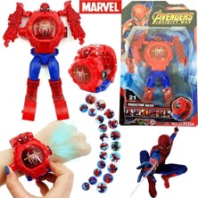 Brf Store Buradabulabilirsin Spiderman Örümcek Adam Projeksiyonlu Robota Dönüşen Çocuk Kol Saati Projektör Saa