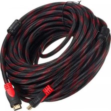BK Teknoloji Full Hd 3D Örgülü HDMI Kablo 30 Metre | HDMI 1.4 1080P Altın Uçlu