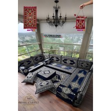 Md Home Carpet Şark Köşesi Minder Takımı Anadolu Desenli Sedir Seti Çift Yüzlü Yıkanabilir Özel Tasarım