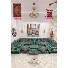 Md Home Carpet Şark Köşesi Minder Takımı Anadolu Desenli Sedir Seti Çift Yüzlü Yıkanabilir Özel Tasarım