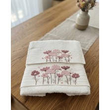 Fiesta Umay Süzene Bambu Bürümcük Analı Kızlı Havlu Seti (1 Adet 30X50 cm ve 1 Adet 50X90 cm ) %70 Bambu %30 Pamuk