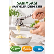 Open City Paslanmaz Çelik Sarımsak Ezeceği Metal Hazneli Pratik Sarımsak Ezme Presi