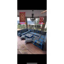Md Home Carpet Şark Köşesi Minder Takımı Anadolu Desenli Sedir Seti Çift Yüzlü Yıkanabilir Özel Tasarım