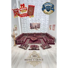 Md Home Carpet Şark Köşesi Minder Takımı Anadolu Desenli Sedir Seti Çift Yüzlü Yıkanabilir Özel Tasarım