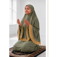 KanatGo Kız Çocuk Namaz Takımı – Başörtülü 2 Parça Ibadet Seti