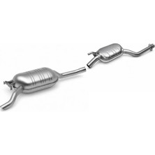 Egzoz Burada Mercedes 200 - 230 W124 Arka ve Orta Egzoz Set Komple 1984 - 1993 Arka Egzoz Orta Egzoz Susturucu Egsoz 1244902821+1244900315
