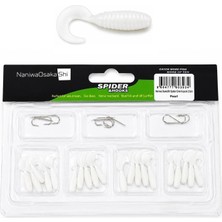 Naniwaosakashi Spider 2.5cm Orak Kuyruk 20 Silikon + 10 Iğne Lrf Yem Seti Pearl