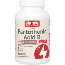 Jarrow Formulas Pantotenik Asit B5, 100 Bitkisel Kapsül