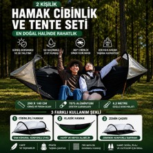 Trend Store 2 Kişilik Cibinlikli Hamak Çadır Tente Seti Kamp Hamağı Sineklikli Outdoor Hamak Taşıma Çantalı