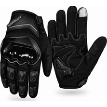 MOONRIDER Motosiklet Eldiveni Tam Korumalı Dokunmatik 4 Mevsim Unisex EN-13594 Sertifikalı Premium Motorcu Eldiveni MR-G11